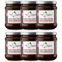 미스터오가닉 다크 초콜릿 & 헤이즐넛 스프레드 영국발송 Mr Organic Dark Chocolate & Hazelnut Spread, 6팩