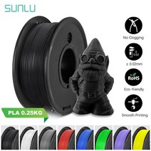 3D프린터필라멘트 SUNLU PLA 3D 필라멘트 250G 펜 리필 1.75MM 소형 스풀 무취 FDM 프린터 막힘 없음 컴퓨, 10 PLA 250G Black