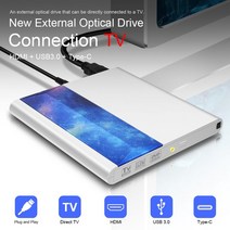 블루레이odd 블루레이플레이어 외장ODD Deepfox 외장 DVD 드라이브 지원 USB, 02 EU Plug