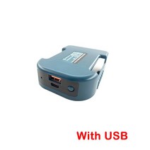 Dewalt 용 makita와 호환되는 USB 충전기 어댑터 밀워키 18V 리튬 이온 타입-C 배터리 홀더 고속, 03 With USB Makita