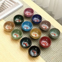 대만 다기 잔 술잔 선물용 물고기잔 세트, 스카이 블