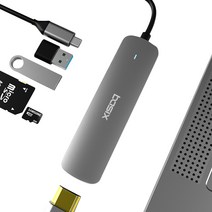 BASIX USB C타입 6포트 HDMI 스마트폰 노트북 맥북 프로 에어 멀티포트 허브 카드리더기 DEX 미러링 스마트폰TV연결 BX6H