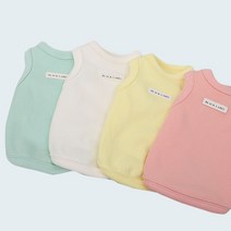도그파라다이스 강아지옷 산뜻한 파스텔 티셔츠 나시티 실내복 4 COLOR S-2XL, 화이트