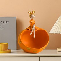 큐티빈 럭셔리 수납 인테리어 트레이, 골드오렌지