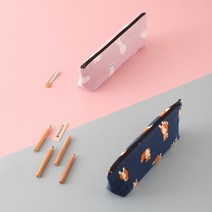 필통 만들기 삼각바닥 필통 간단한 학생 동물 필통.나미꼬의퀼트카페, 블랙체크하트