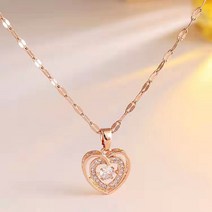 날렵한 하트 펜던트 쇄골 체인