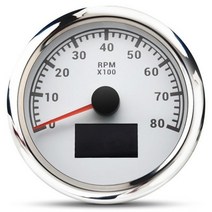 타코미터 타코메타 3 In 1 Tacho Meter 85MM 게이지 해양 보트 용 빨간색 백라이트 3000-8000RPM 수온 오일 압력 센서, WS 8000RPM