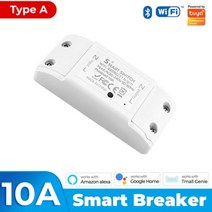 홈 iot 스마트 스위치 SMATRUL-투야 라이트 와이파이 스위치 라이프 앱 음성 릴레이 컨트롤러 타이머 모듈 구글 알렉사 벽 110V 220V 10A, Type A