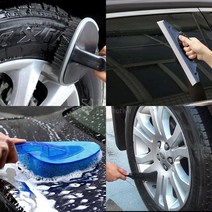 JS automotive 자동차 오토바이 바이크 셀프 세차 물기제거 스펀지 브러쉬 밀대 얼룩 오염물 이물질 제거 틈새 브러쉬 차량 세차 관리 도구 용품 전용, 03_타이어 브러시