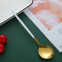 서양식 나이프와 스테인리스 식기 왕홍 포르투갈 골드 포크 스푼 젓가락 선물 세트 로고, 하나, 플래티넘 스푼