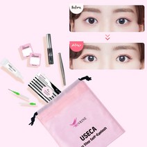 자극NO 평균 5~7일 유지 A형 인조 부분 가닥 속눈썹 붙이기 눈시림NO 내 속눈썹 빠짐NO 셀프 속눈썹연장 미브린 유스카 투스텝 7종 미니 키트 세트 재료, JC, 12