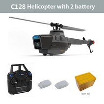 중국드론 가성비 입문용 연습용 C128 2.4G RC 헬리콥터 4 프로펠러 720P 카메라 6 축 전자 자이로스코프 공, 06 C128 2B Foam Box