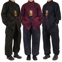 단아한의 남성 겨울 개량 생활 한복 법복 누빔 누비 고급 저고리+바지 설날 명절 장문호세트