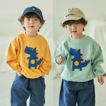 유아 공룡맨투맨[5호~13호]아기 남아 여아 기모 티셔츠 겨울 어린이집 등하원룩 설빔