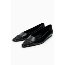 ZARA 스터드 가죽 플랫 사이즈 8 미국