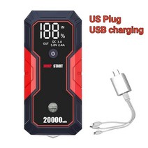 자동차점프스타터자동차 점프 스타터 휴대용 배터리 USB 급속 충전 오토바이 선박 비상 파워 20000mAh 1, 01 USB US Plug
