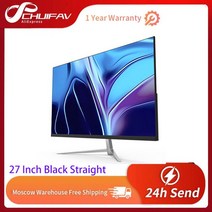tv 모니터 노트북 서브 USB 미러링 소형 CHUIFAV27 인치 IPS 디스플레이 FHD 178 ° 넓은 관점 1920x1080 해상도 75Hz 게임용 컴퓨터 노트북용, 02 27 Black Straight
