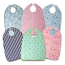 C1L68atz 어른턱받이 벨크로타입 어르신성인턱받이방수어른노인환자식사음식앞치마 핀춰퓐+8316d 패턴선택분실방지네임택, 1개, 벨크로형-북유럽삼각(오렌지)