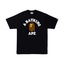 [정품 보증] 베이프 컬리지 티셔츠 블랙 BAPE College T-Shirt Black