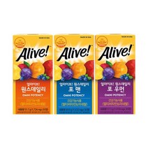 얼라이브 멀티비타민 30정 3종 택1 / 멀티비타민 맨 우먼, 멀티비타민 포우먼 30정 1병 (1개월분), 옵션선택