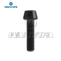 렌치 육각 볼트 너트 나사 Wanyifa 자전거 스템 시트 포스트용 티타늄 알렌 키 테이퍼 헤드 M5 x 9 16 18 20 25 30 35 40 45 50 55 60mm, Black, 40mm