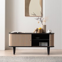 앤디 커브 슬라이딩 거실장 1200 LI200, 아이보리