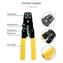 휴대용 와이어 스트리퍼 크림핑 펜치 케이블 퍼 커터 AWG22-10 탄소 스틸 드롭 배송, 한개옵션0