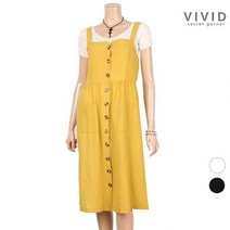 비비드시크릿가너 러블리 단추장식 나시 원피스