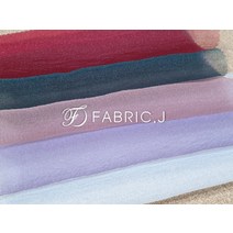 패브릭제이 대폭 버블 노방 오간자 원단 5종 FJ-100, 다크레드