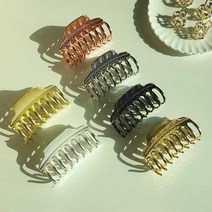 [1+1할인] 화사 긴머리 집게핀 왓츠인마이백 메탈 사각 빅 사이즈 명품 헤어핀 삔