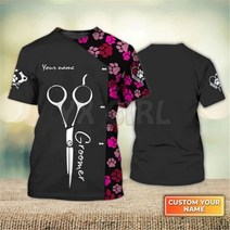 애견 미용사 가운 미용 방수 앞치마 실습복 여름 개 그 루머 3D 프린트 티셔츠 그루밍 도구 커스텀 셔츠 애완 동물 살롱 유니폼, style-2_XS