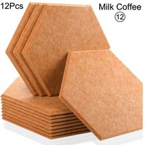 방음벽 방음 스펀지 차음제 흡음제 녹음실 벽간소음 방음공사 작업실 방음판, Large Hexagon, 12--Milk Coffee, 0.8cm Medium Density