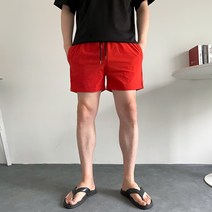 남자 여름 아이스 에센셜 스판 3부 밴딩 반바지 쇼츠