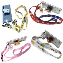 갤럭시X커버5 (G525) 케이스 캐릭터목걸이+스마트톡 거치 그립 폰케이스