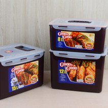 국내생산 김치 냉장고 김장 사각 통 밀폐 용기 반찬 딤채 식재료 보관, 8L