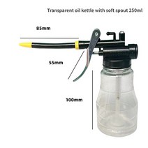 플라스틱 오일 포트 투명 오일 스프레이 포트 250mm 호스 철 500mm 급유 건 인젝터 고압 기계, 7.Z-0364