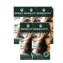 허바틴트 다크 블론드 Herbatint Permanent Haircolor Gel 6N Dark Blonde 135ml, 5팩
