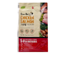 그린벨 치킨&연어 반려견 사료, 닭, 2kg, 10개