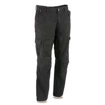 Milwaukee Leather MPM5591 듀퐁 섬유로 아라미드로 강화된 남성용 아머드 블랙 카고 청바지 - 36 405884, 38