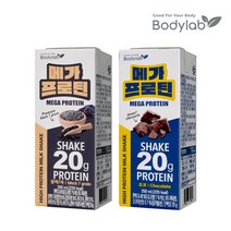 바디랩 고단백쉐이크 메가프로틴 250ml x 12팩 블랙7곡 1박스+초코1박스 총2박스, 상세 설명 참조