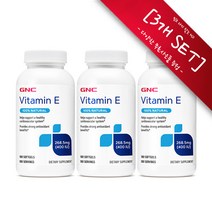 [사은품선택-3개 SET] GNC 네츄럴 비타민 E 400IU 180캡슐 GNC Natural Vitamin E 400IU 180caps, 챱스틱(민트), 3개