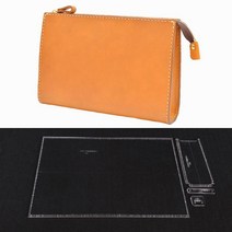 JC 4Pcs 가죽 공예 아크릴 대형 손 가방 패턴 템플릿 스텐실 W / 구멍, 명확한