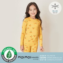 모이모이깜피 아동용 체리(오렌지) 60수 면스판 9부 상하세트