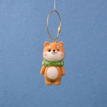 인형옷만들기패키지키트세트 반려견인형제작 반려견양모인형 양모고슴도치 강아지양모인형 양모인형, 여행 시바 소재 가방 골드 꼰 로프