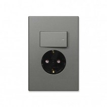 TI4 메탈그레이 스위치부 1구 콘센트 틸인스, 1개