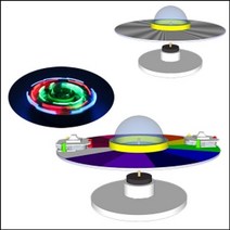PGM1*^몰뉴 자기부상 회전UFO(일반형 LED형)-1인용 5인용 과학교육용키트 조립 자기UFO만들기 만들기교구 수업 만들기 학습교재 교재^*1췤pgm, *^^옵션*^일반형 1인용