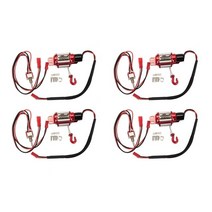 4X RC 차 금속 강철 유선 시뮬레이션 윈치 1/10 크롤러 축 트랙사스 TRX4 SCX10 90046 D90 용, 01 black  red