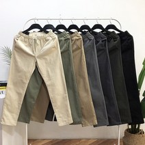 바이코드 레귤러핏 스판 밴딩 무지 스트링 치노팬츠(7컬러)