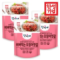 한성기업 한끼애 비벼먹는 오징어젓갈(100g x 3P)+(증정 어묵스프6g)