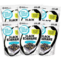 The Good Bean Black 스낵ing Beans 천일염 6팩 4온스 백 볶은 검은콩 단백질과 산화 방지제의 스낵